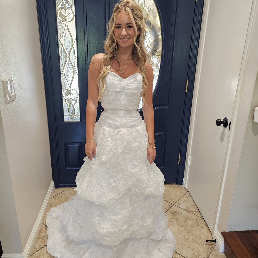 NWT Jessica McClintock White Strapless Dress